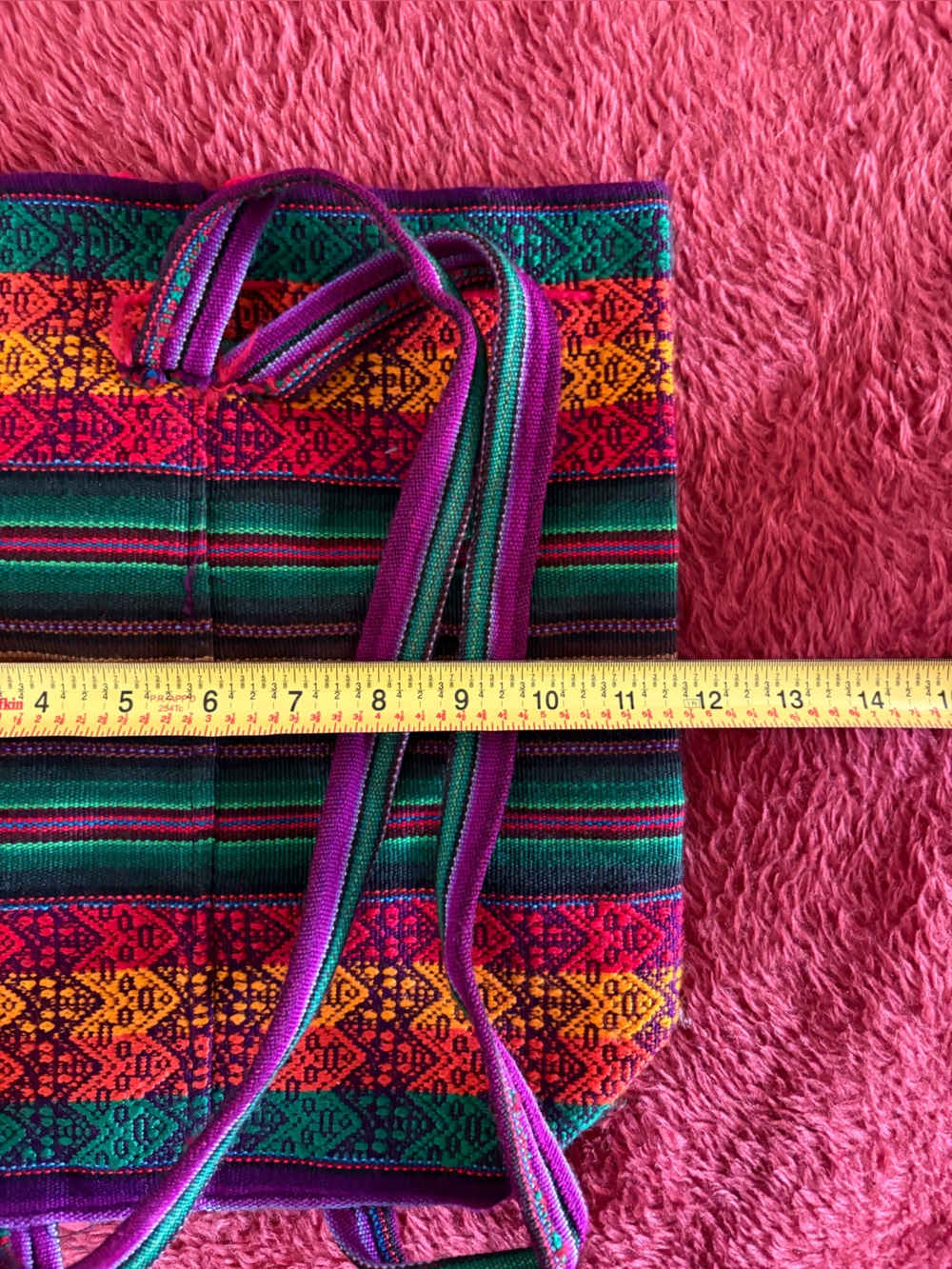 Vintage Handmade Peruvian Embroidered Backpack - Picture 5 of 7